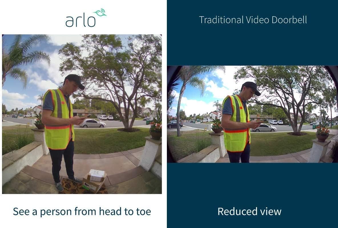 Arlo Essential Wired Video Doorbell Black  - AVD1001B Refurbished