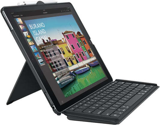 Logitech iPad Pro 12.9 inch Keyboard Case | SLIM COMBO with Detachable, Backlit, Wireless Keyboard and Smart Connector - New