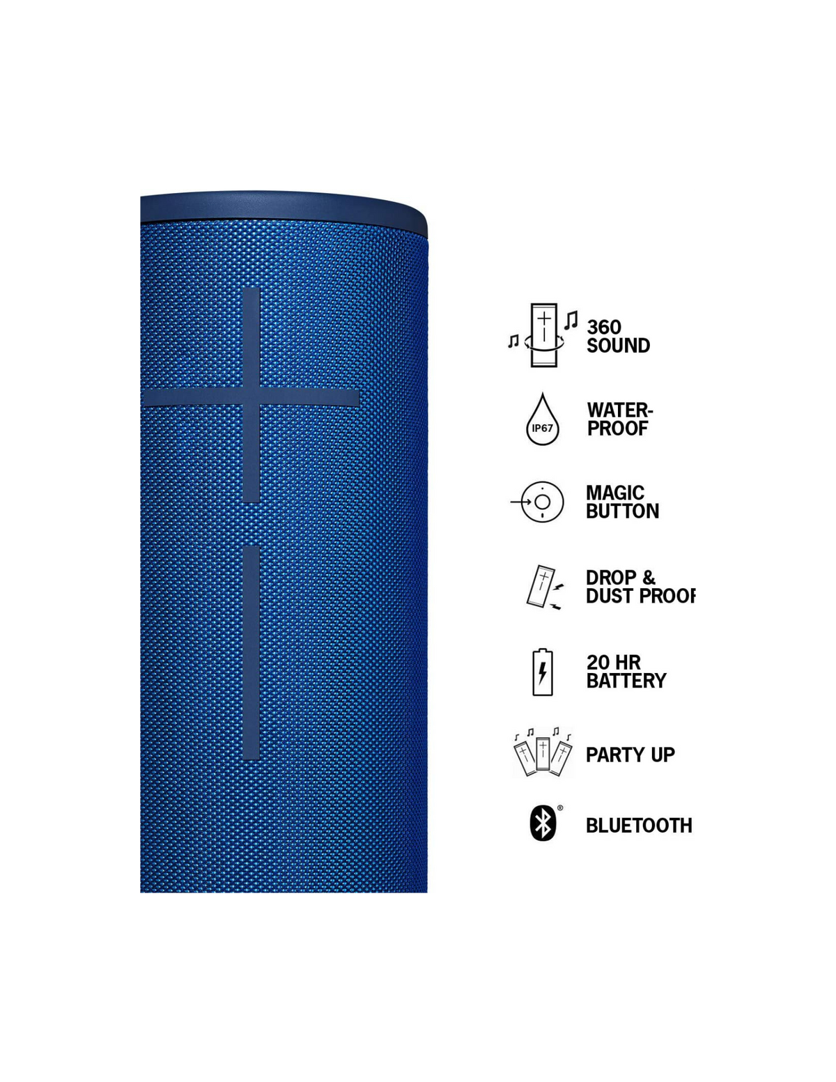 Ultimate Ears MEGABOOM 3 Portable Wireless Bluetooth Speaker Lagoon Blue - Refurbished
