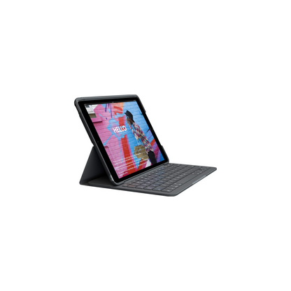 Logitech IPad (7th, 8th and 9th Generation) Keyboard Case Slim Folio (Graphite) Used Like New